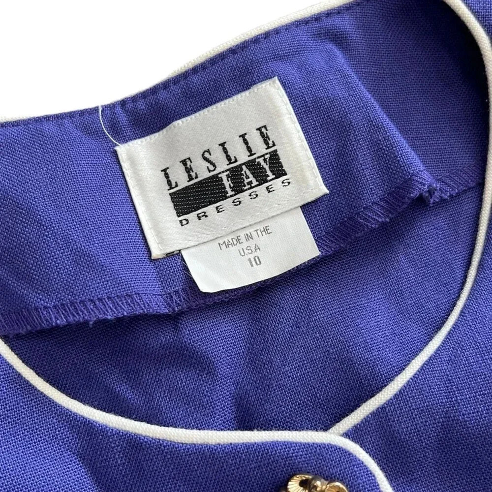 Leslie Fay Purple Blazer with Pocket Square 10 - Picture 5 of 5